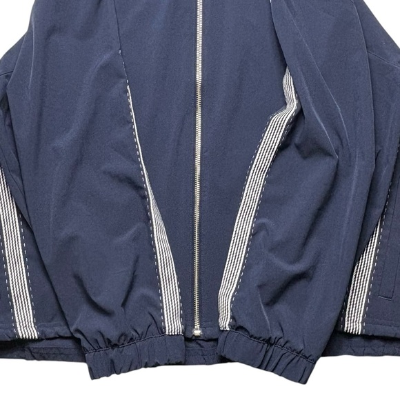Chicos Full Zip Striped UPF Neema Jacket Size 20 Blue Lightweight Activewear - Picture 6 of 13